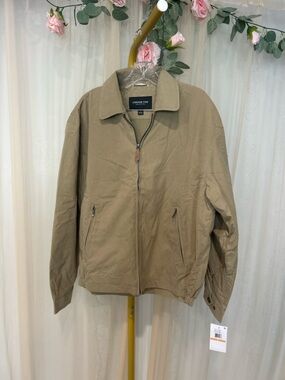 London Fog Camel Jacket Zip Up Lightweight Windbreaker Classic